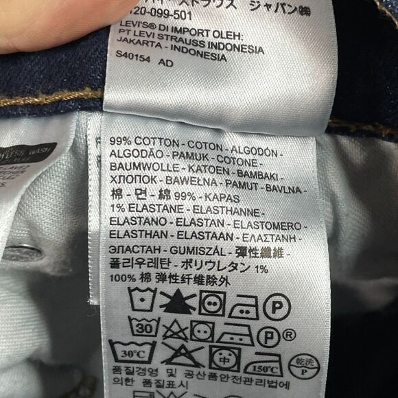 Levis Jeans Mens 34x34 Blue 511 Slim Fit Stretch Dark Wash Denim Casual - Picture 4 of 16